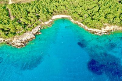 High angle view of sea shore