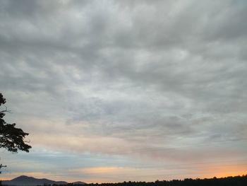 Low angle view of sky during sunset