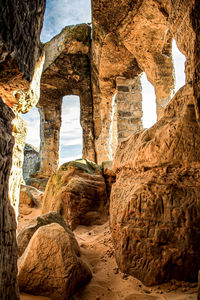 Rock formations in cave