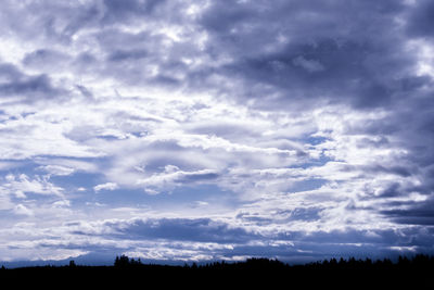 Scenic shot of clouds over landscape