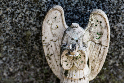 Close-up of old sculpture