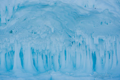 Full frame shot of frozen water