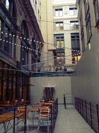 Narrow alley in city