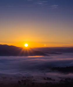 Scenic view of sunset sky