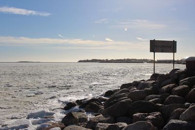 Scenic view of sea against sky