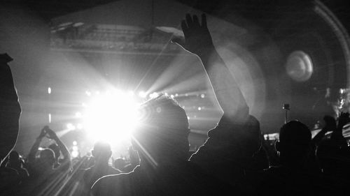 People enjoying music concert