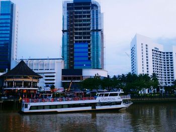 View of skyscrapers at waterfront