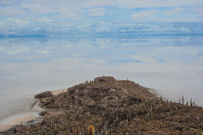 Scenic view of mountain against sky