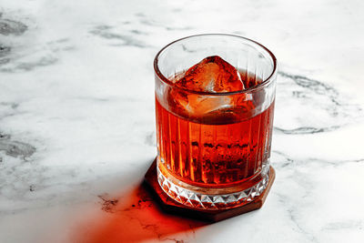 Close-up of drink on table