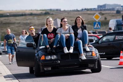 Group of people on the road