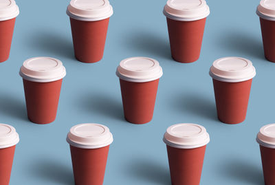 Close-up of coffee cups