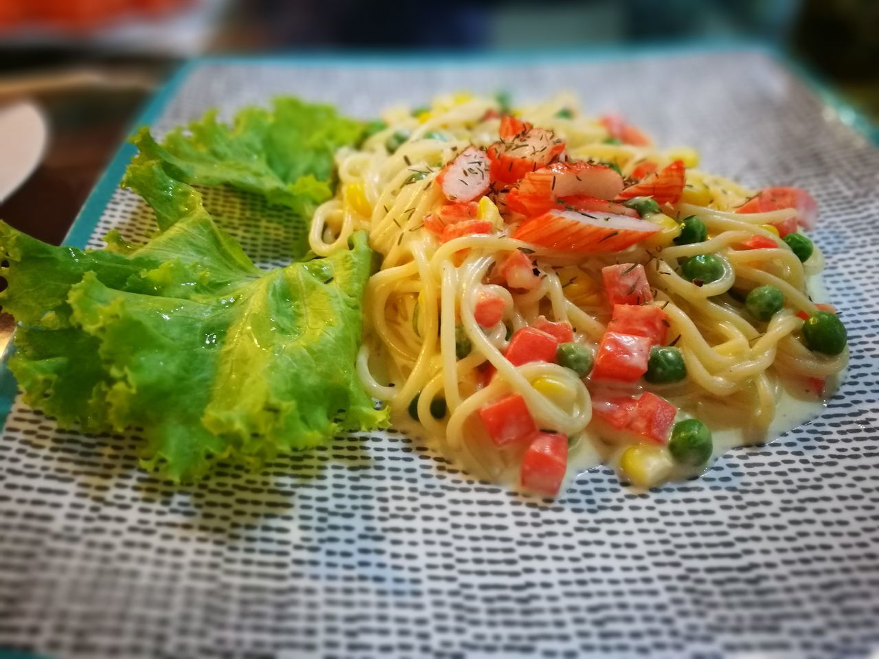 CLOSE-UP OF SERVED FOOD