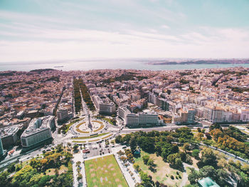 High angle view of cityscape