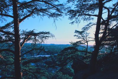 Scenic view of mountains against clear sky
