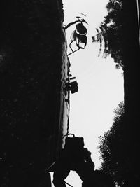 Low angle view of street light