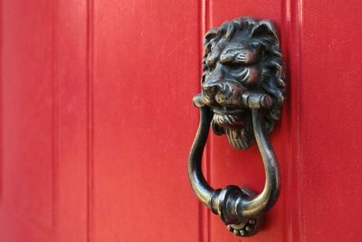 Close-up of door knocker