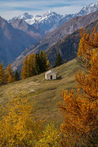 La salle in val aoste in italy