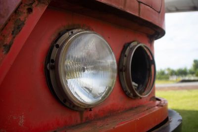 Close-up of vintage car