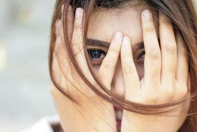 Close-up portrait of a woman