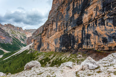 Scenic view of rocky mountains