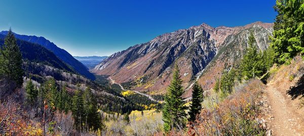 White pine lake trail salt lake valley in little cottonwood canyon, wasatch rocky mountain utah