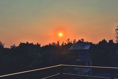 Scenic view of orange sky during sunset