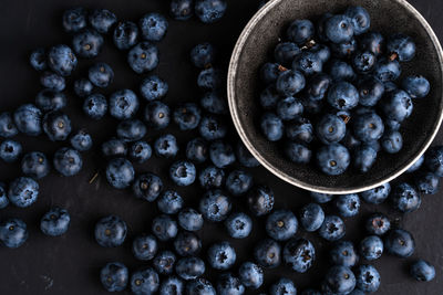 High angle view of fresh fruits in bowl