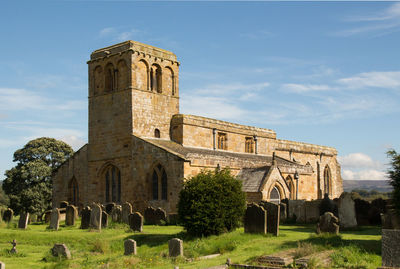 Historic building by cemetery