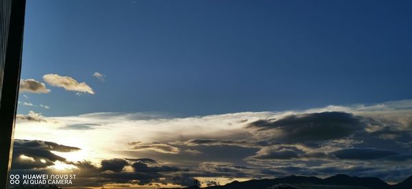 Low angle view of clouds in sky