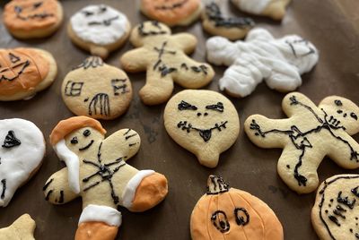 Close-up of gingerbread cookies