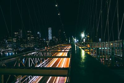 Illuminated city at night