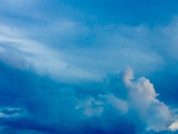 Low angle view of clouds in sky