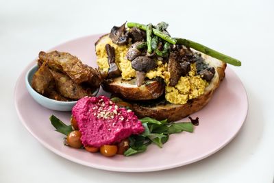 Close-up of vegan food in plate