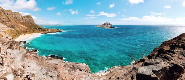 Panoramic view of sea against sky