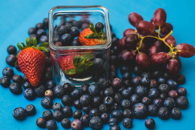 Close-up of fruits on table