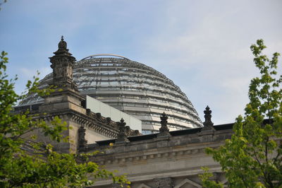 Low angle view of building against sky