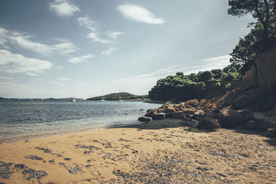 Scenic view of sea against sky