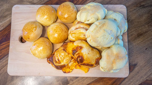 Close-up of food on cutting board