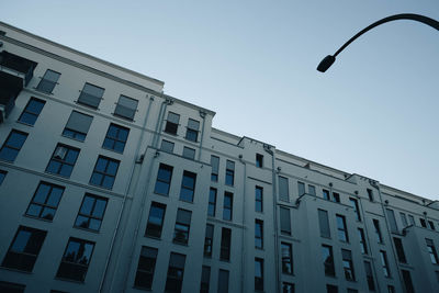 Low angle view of building against clear sky