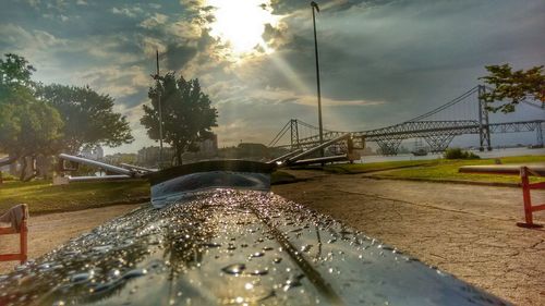 View of bridge over river