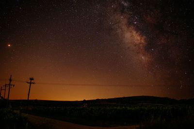 Scenic view of sky at night