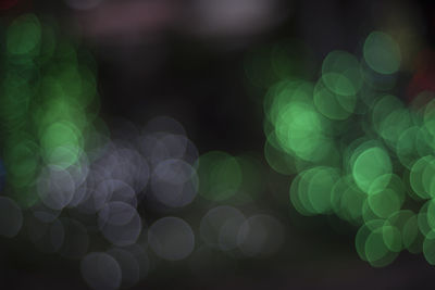 Defocused image of illuminated lights