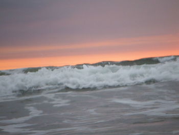 Scenic view of sea during sunset