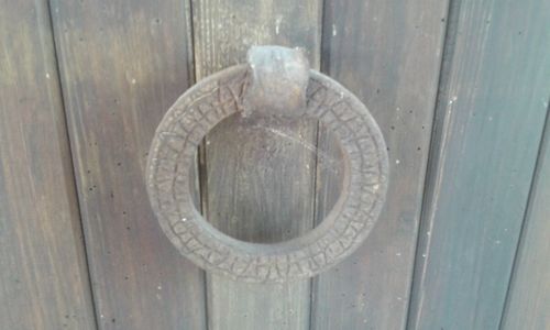 Close-up of wooden door