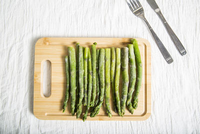 High angle view of sushi on table
