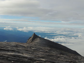 Low angle view of mountain against sky