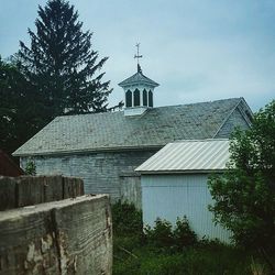 Low angle view of church against sky