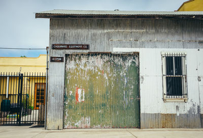 Exterior of old building against sky