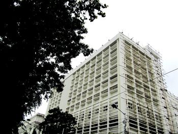 Low angle view of modern building against sky