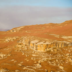 Scenic view of mountain against sky